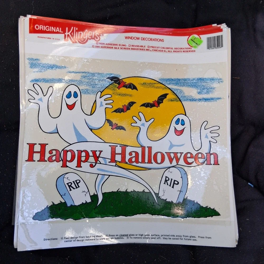 Vintage 90s Halloween Klingers Window Clings Lot Of 10 No Duplicates JOL...